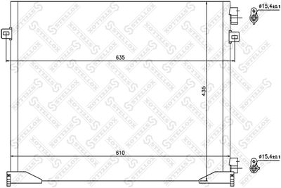Condenser, air conditioning STELLOX 10-45635-SX