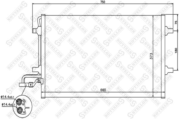 STELLOX 10-45639-SX Condenser, air conditioning