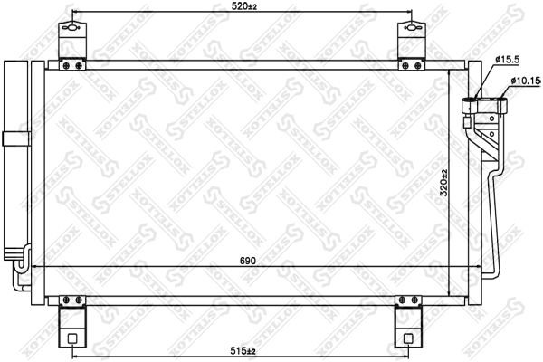 STELLOX 10-45642-SX Condenser, air conditioning