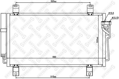 Condenser, air conditioning STELLOX 10-45642-SX