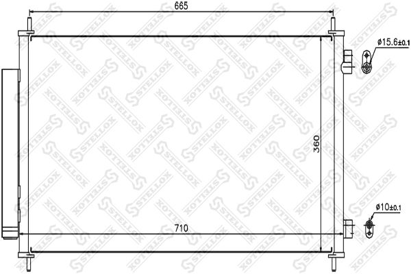 STELLOX 10-45646-SX Condenser, air conditioning