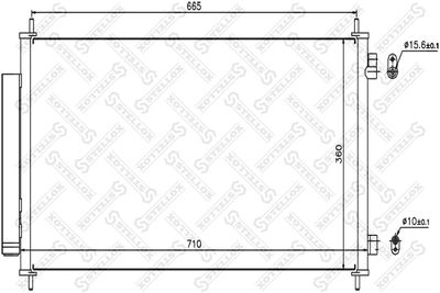 Condenser, air conditioning STELLOX 10-45646-SX