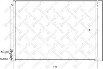 Condenser, air conditioning STELLOX 10-45647-SX