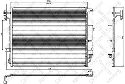 Condenser, air conditioning STELLOX 10-45660-SX