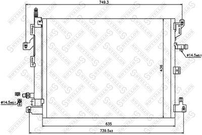 Condenser, air conditioning STELLOX 10-45663-SX