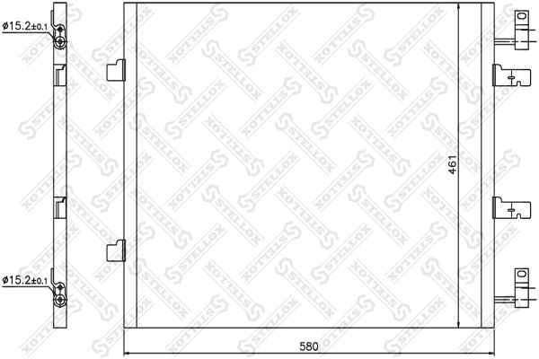 STELLOX 10-45666-SX Condenser, air conditioning