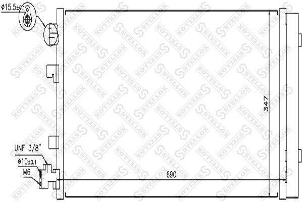 STELLOX 10-45673-SX Condenser, air conditioning