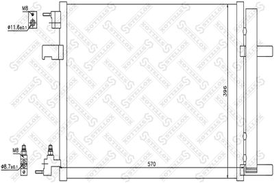 Condenser, air conditioning STELLOX 10-45686-SX
