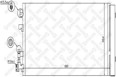Condenser, air conditioning STELLOX 10-45694-SX