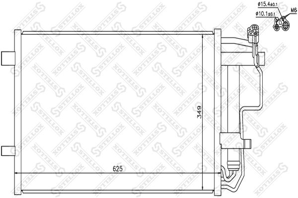 STELLOX 10-45710-SX Condenser, air conditioning