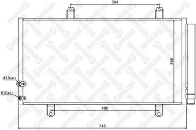 Condenser, air conditioning STELLOX 10-45719-SX
