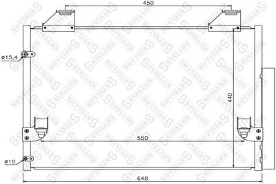 Condenser, air conditioning STELLOX 10-45732-SX