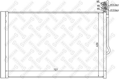 Condenser, air conditioning STELLOX 10-45736-SX