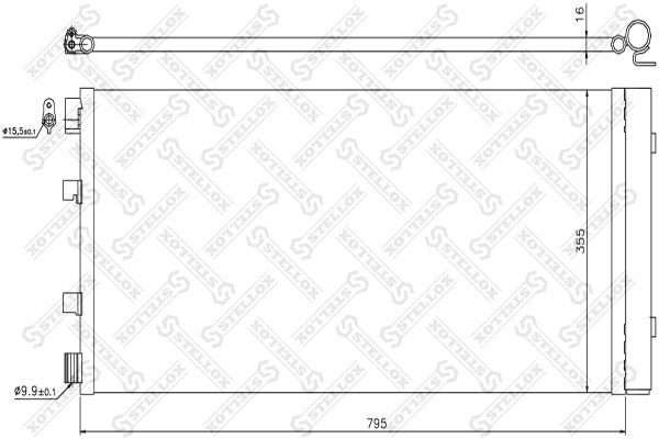 STELLOX 10-45737-SX Condenser, air conditioning