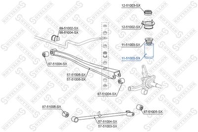 Protective Cap/Bellow, shock absorber STELLOX 11-51002-SX