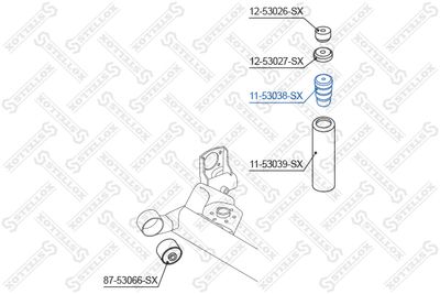 Rubber Buffer, suspension STELLOX 11-53038-SX