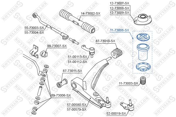 STELLOX 11-73008-SX Protective Cap/Bellow, shock absorber