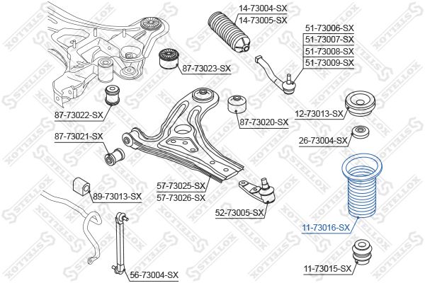 STELLOX 11-73016-SX Protective Cap/Bellow, shock absorber