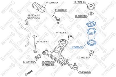 Protective Cap/Bellow, shock absorber STELLOX 11-73021-SX