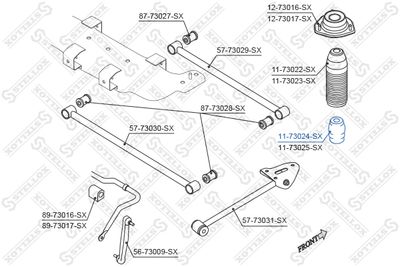 Rubber Buffer, suspension STELLOX 11-73024-SX