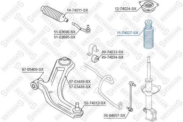 STELLOX 11-74027-SX Rubber Buffer, suspension