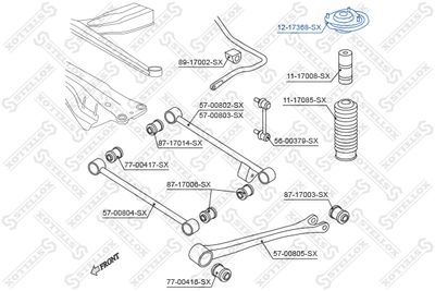Suspension Strut Support Mount STELLOX 12-17368-SX