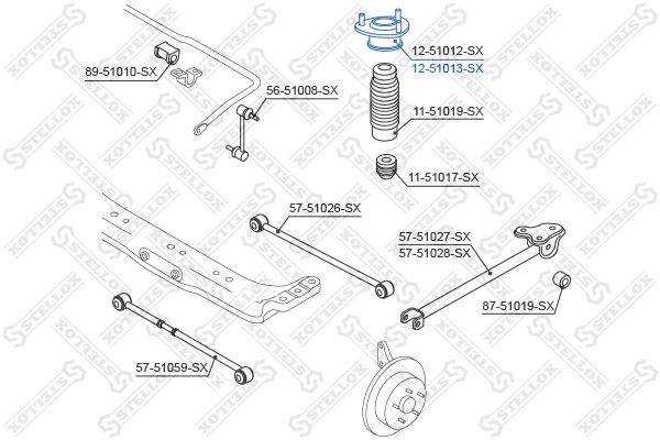 STELLOX 12-51013-SX Suspension Strut Support Mount