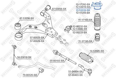 Suspension Strut Support Mount STELLOX 12-53020-SX