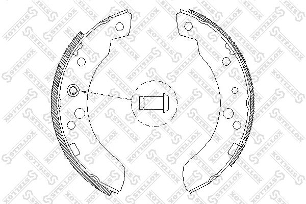 STELLOX 122 100-SX Brake Shoe Set