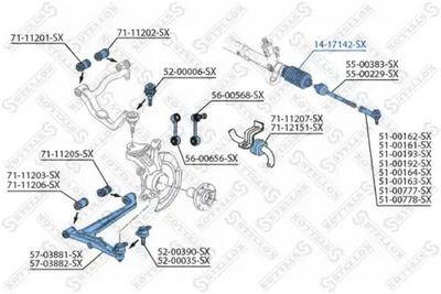 Bellow, steering STELLOX 14-17142-SX