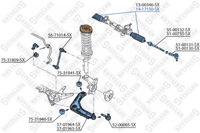 Bellow, steering STELLOX 14-17150-SX