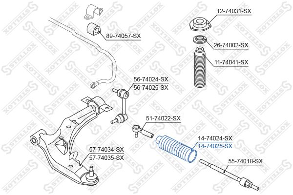 STELLOX 14-74025-SX Bellow, steering