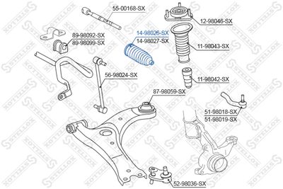 Bellow, steering STELLOX 14-98026-SX