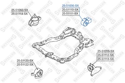 Mounting, engine STELLOX 25-51056-SX