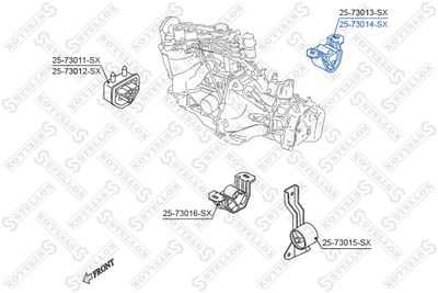 Mounting, engine STELLOX 25-73014-SX