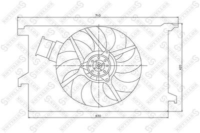 Fan, engine cooling STELLOX 29-99271-SX