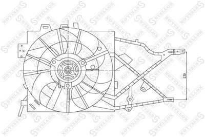 Fan, engine cooling STELLOX 29-99304-SX