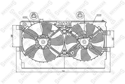 Fan, engine cooling STELLOX 29-99380-SX