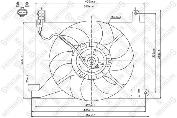 STELLOX 29-99443-SX Fan, engine cooling