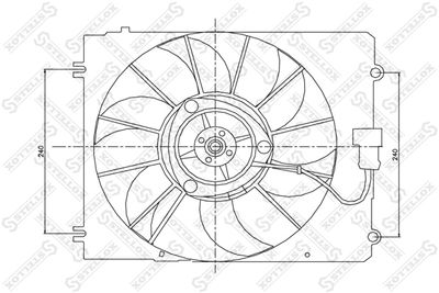 Fan, engine cooling STELLOX 29-99445-SX