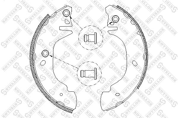 STELLOX 316 100-SX Brake Shoe Set