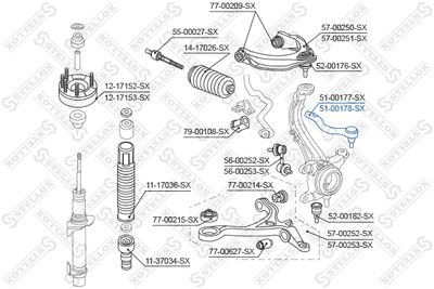 Tie Rod End STELLOX 51-00178-SX