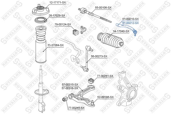 STELLOX 51-00212-SX Tie Rod End