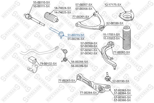STELLOX 51-00233-SX Tie Rod End