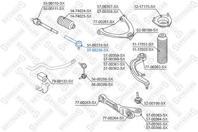 Tie Rod End STELLOX 51-00236-SX