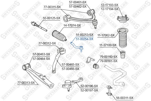 STELLOX 51-00254-SX Tie Rod End