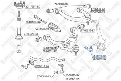 Tie Rod End STELLOX 51-00266-SX