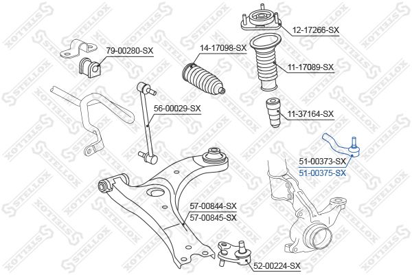 STELLOX 51-00375-SX Tie Rod End