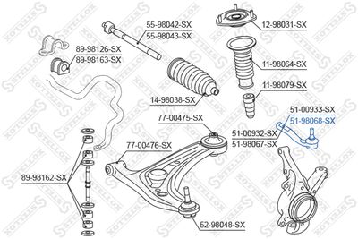 Tie Rod End STELLOX 51-98068-SX