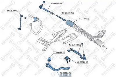Control/Trailing Arm, wheel suspension STELLOX 54-05297-SX